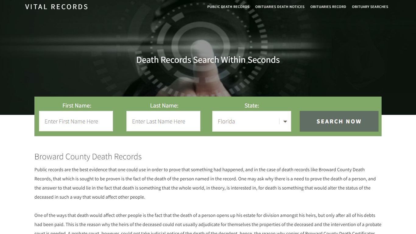 Broward County Death Records |Enter Name and Search|14 Days Free